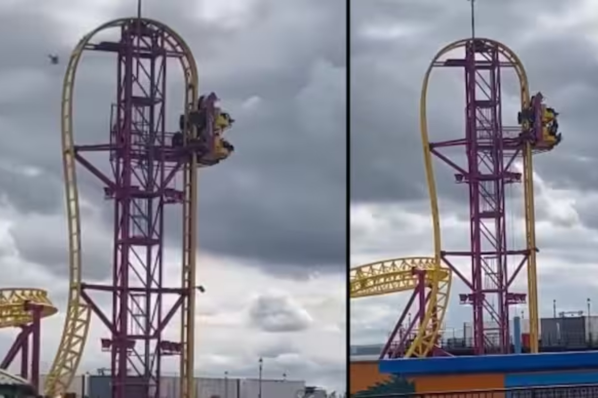 Terrified Riders Hang Vertically After UK Rollercoaster Malfunctions