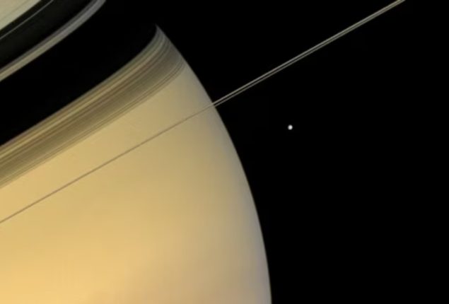 Stunning Image of Saturn and its Moon by NASA