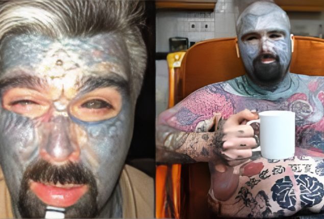 Tattooed Man Gives up Ink to Pay off Mortgage