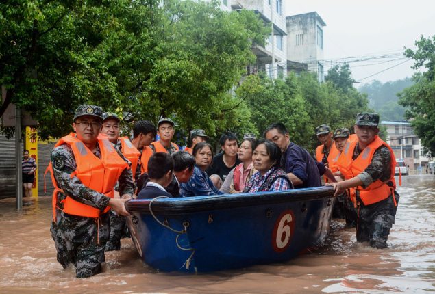rains flooding China
