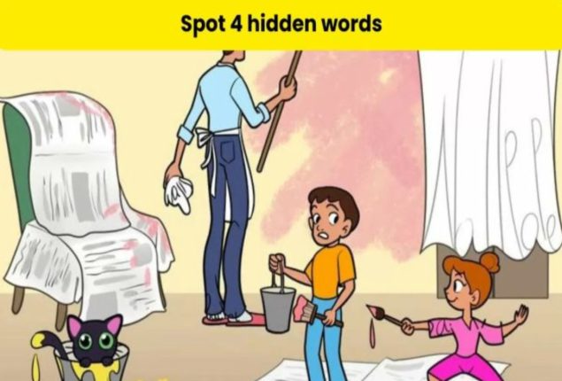 Can you spot four words hidden in this brain teaser picture puzzle?