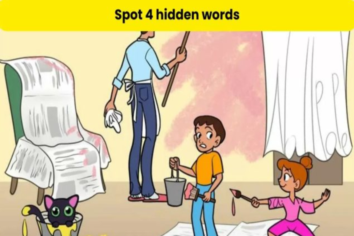 Can you spot four words hidden in this brain teaser picture puzzle?