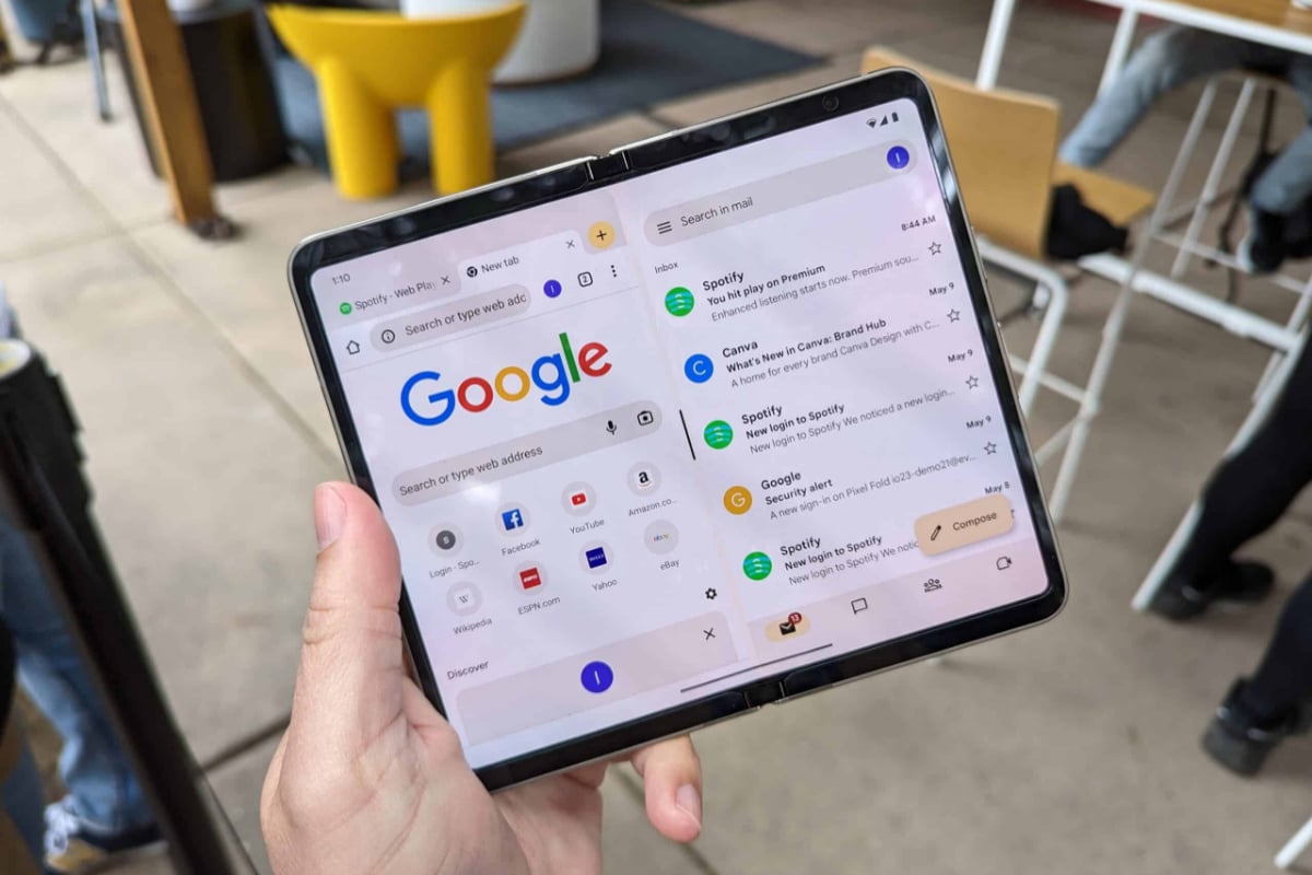 Google optimizes Gmail app for foldable phones with new design