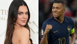 Kendal Jenner spotted with PSG star Kylian Mbappe