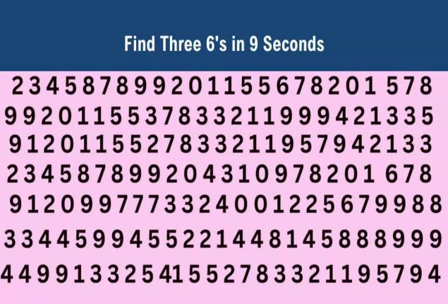 Optical Illusion: Spot Three Hidden 6’s in this photo in 9 Seconds