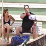Russell Crowe & girlfriend Britney Theriot enjoying Tennis Match