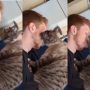 Viral Video: Man’s Cat Gives Him a Kiss