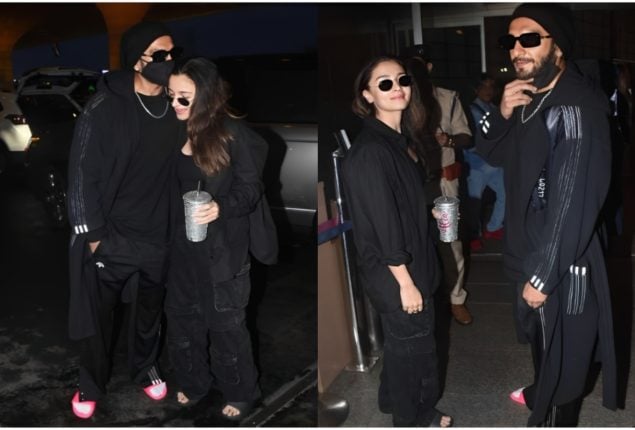 Ranveer Singh & Alia Bhatt Twin in Black for Kolkata Event