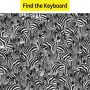 Optical Illusion Test: Find the Keyboard hidden among the Zebras