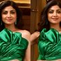 Shilpa Shetty Shines in Cut-Out Green Gown
