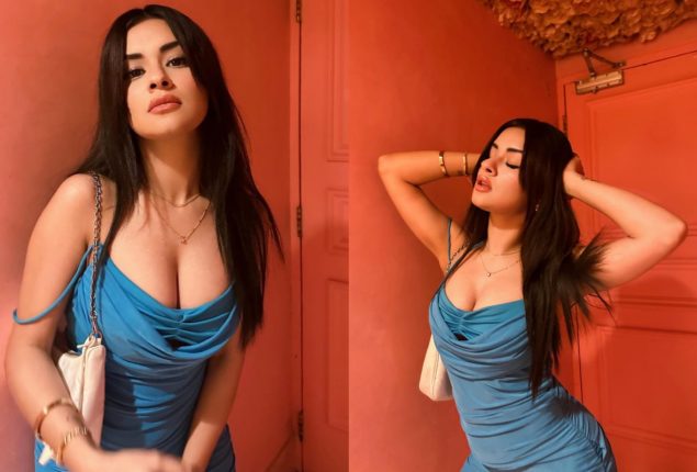 Avneet Kaur Sizzles In Blue Bodycon Dress