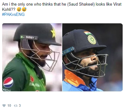 Saud Shakeel, Virat Kohli