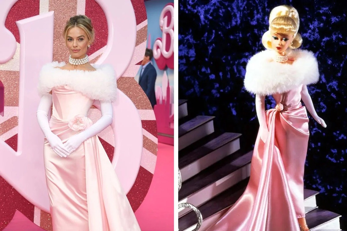 Margot Robbie turns into real-life Barbie at ‘Barbie’ London premiere
