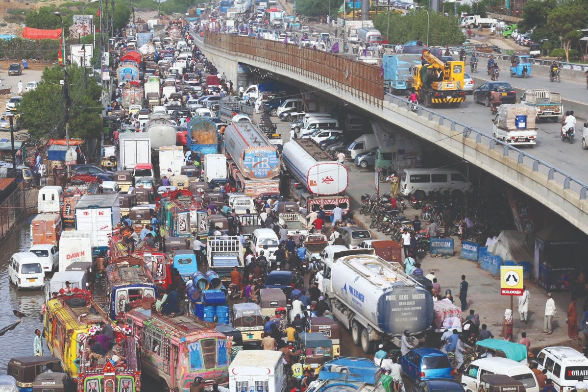 Traffic Situation in Karachi