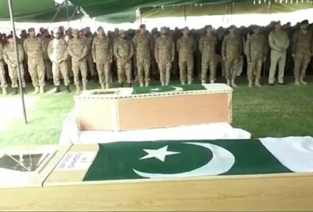 Martyrs of Zhob, Sui attack laid to rest with military honours