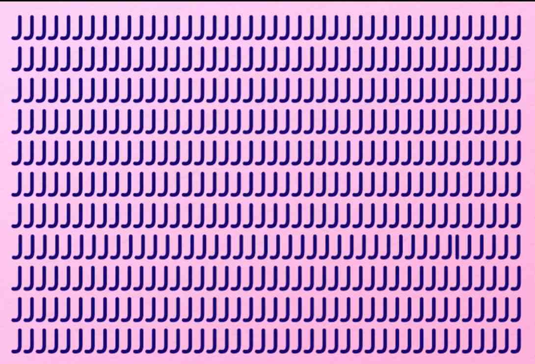 Brain Teaser Puzzle: Spot ‘I’ hidden among Js in the picture