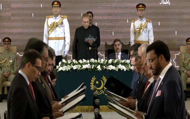 Federal sixteen-member caretaker cabinet takes oath