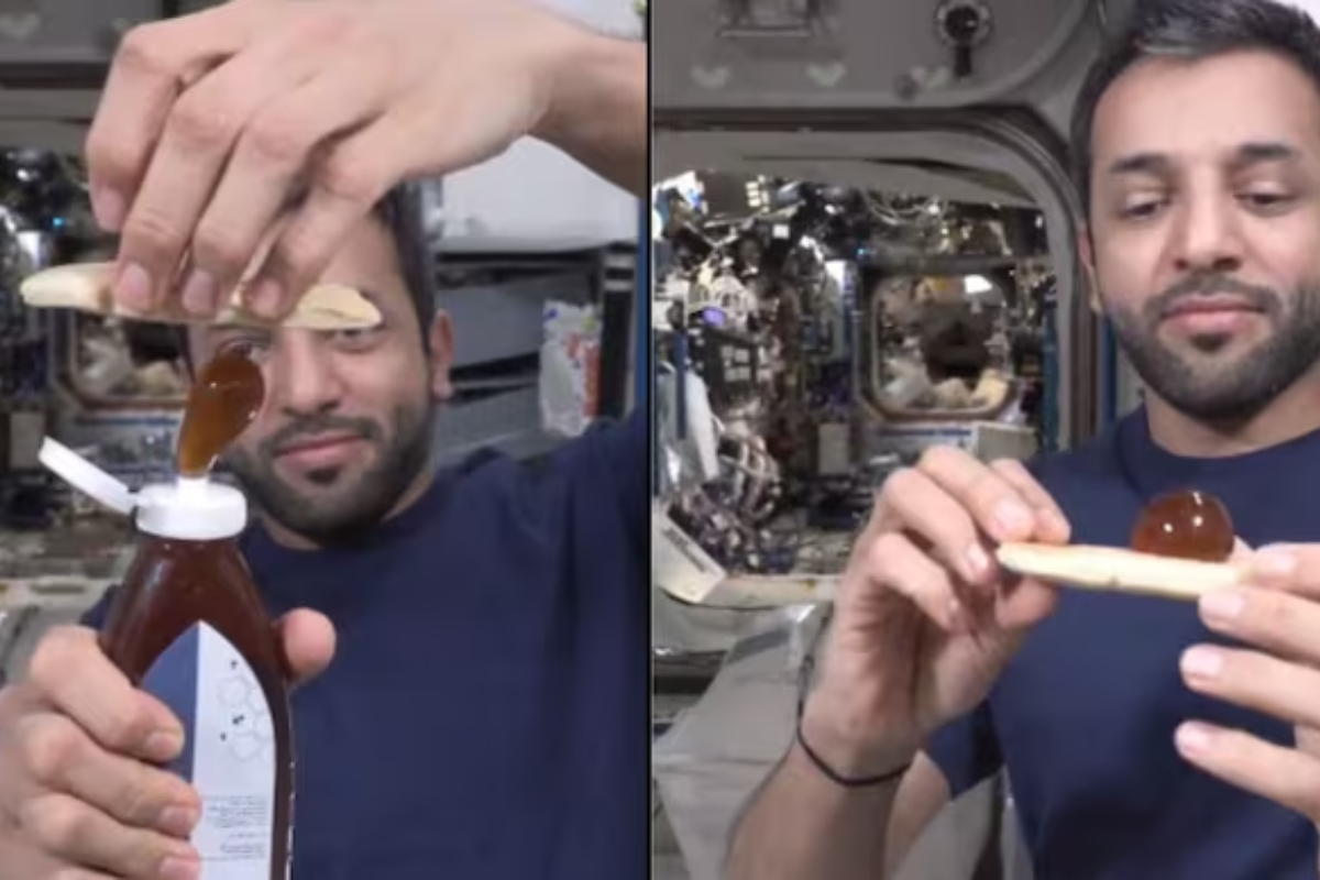 UAE Astronaut Sultan Al Neyadi Makes Honey Sandwich in Space