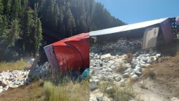 Truck Overturns, Spills Baking Flour