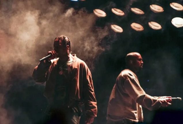 Kanye West returns to stage with Travis Scott after antisemitism controversy