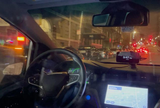 Passenger takes a ride in self-driving taxi in San Francisco