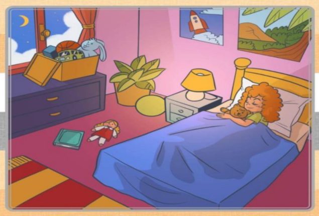 Spot the Hidden: Can you spot the frog hidden in the girl’s room?