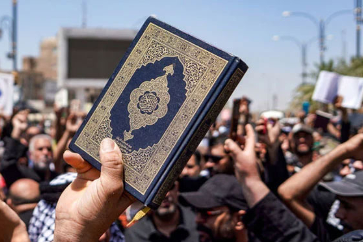 Quran Desecration Protester