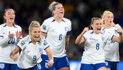England survive late scare to beat Colombia, set up semifinal against Australia