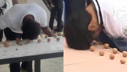 Man Smashes Walnuts with Forehead, Challenges World Record