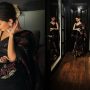 Tara Sutaria Looks Stunning In Floral Black Saree