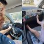 Adorable: Girl’s Sticker Spree in Car, Even on Daddy’s Face