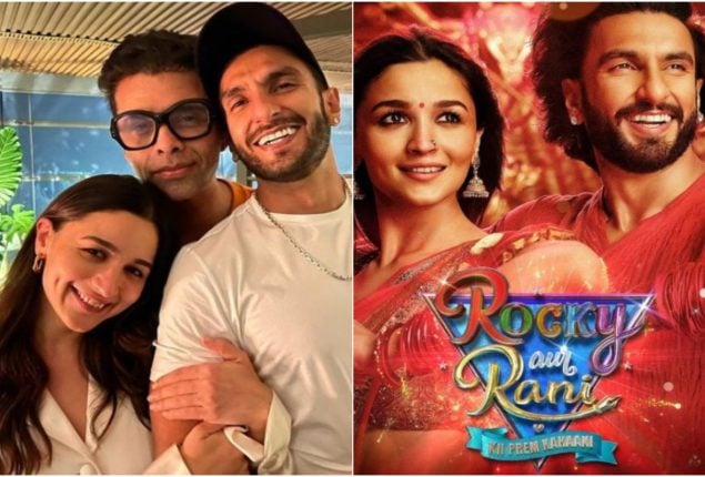 Alia Bhatt’s Smiling Shot Featuring Ranveer Singh and Karan Johar