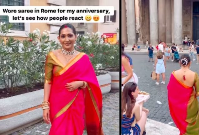 Saree in Rome: Viral Video Sensation