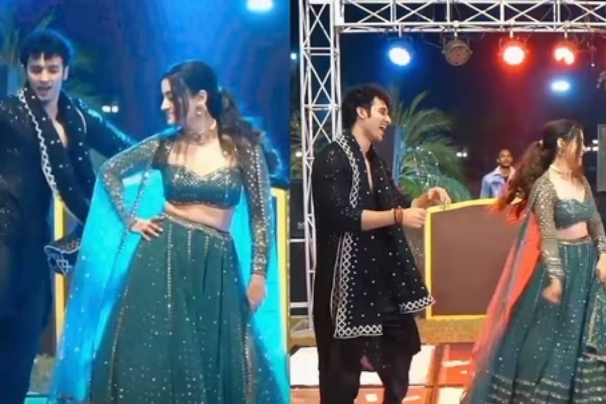 Bride and Groom Energetic Dance