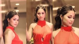 Hina Khan Radiates Glamour in Red Dress