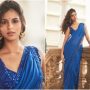 Suhana Khan Dazzles in Blue Saree, Poses at Mannat Balcony