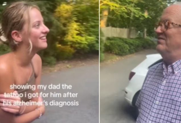 Daughter's touching gesture for dad with Alzheimer's goes viral