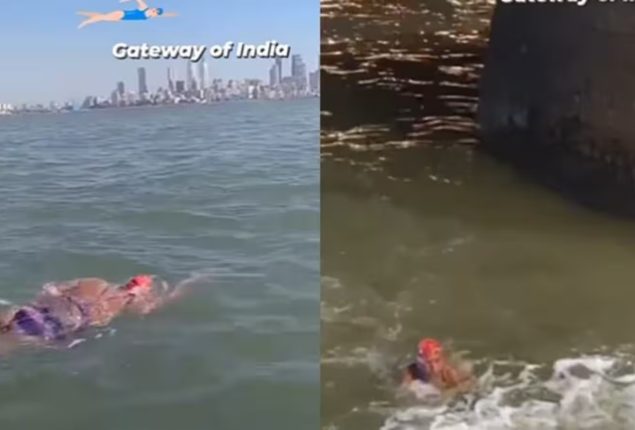 Woman Swims 36 KM to Gateway of India for Cancer Awareness