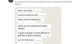 Drunk Texter’s Message of Thanks to Boss Goes Viral