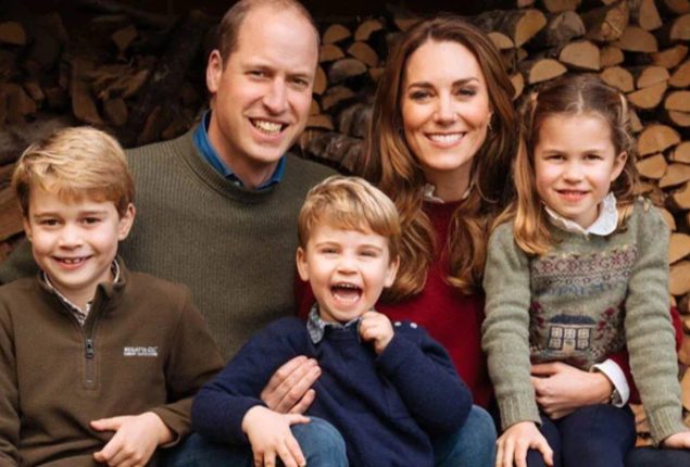 Prince George being prepared for position by King Charles