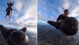 Daredevil Skydiver Pulls Off Death-Defying Stunt