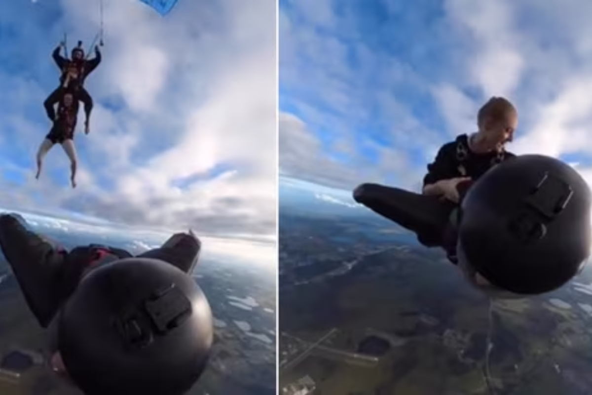 Daredevil Skydiver Pulls Off Death-Defying Stunt