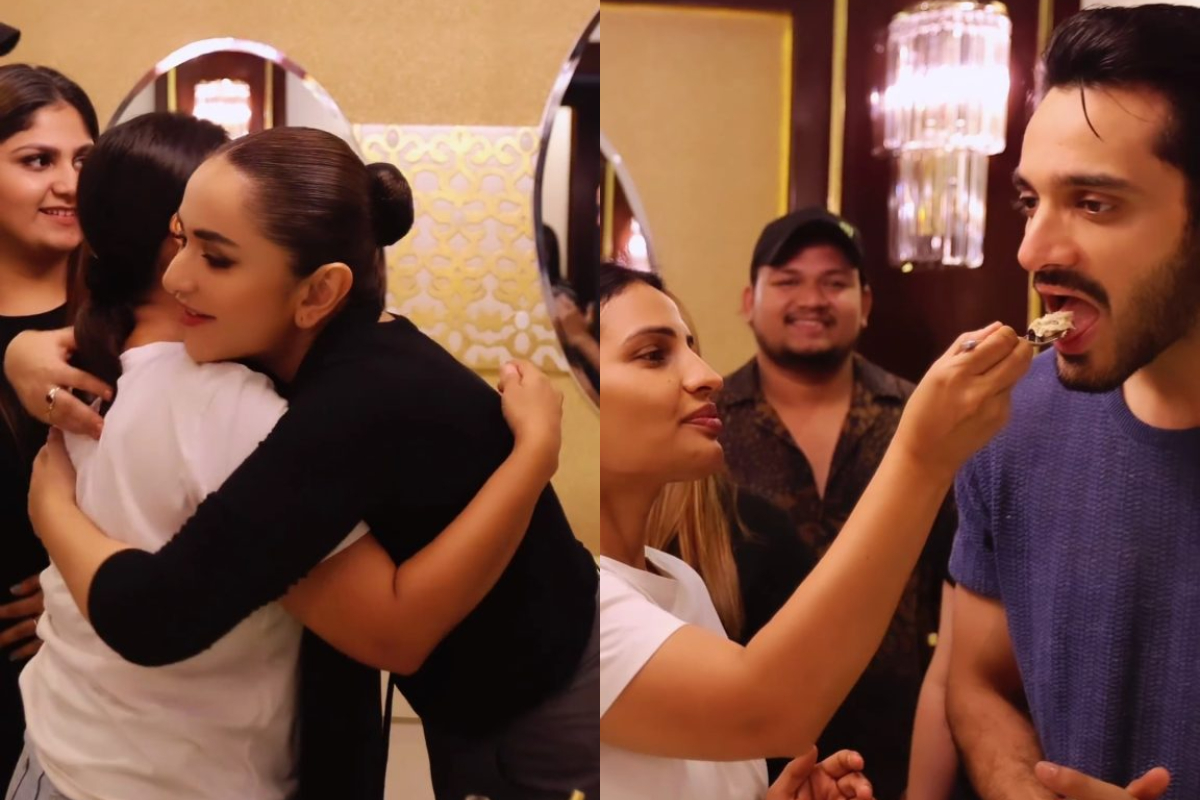 Wahaj Ali and Yumna Zaidi spotted together in a birthday party