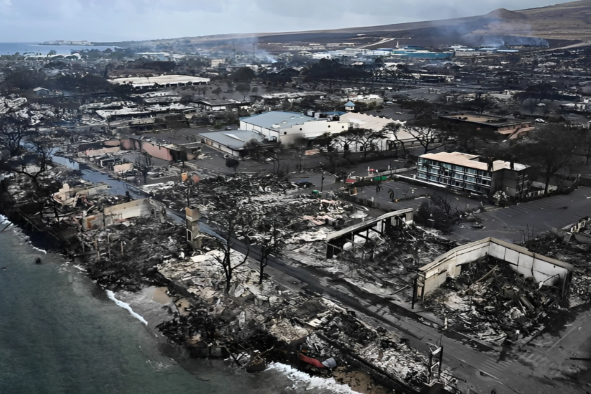 Hawaiian town Lahaina Maui fires