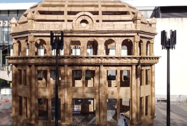 Cardboard Building Takes Over Newcastle City Centre