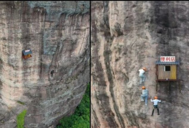 Cliffside Convenience Store That Will Test Your Fear of Heights