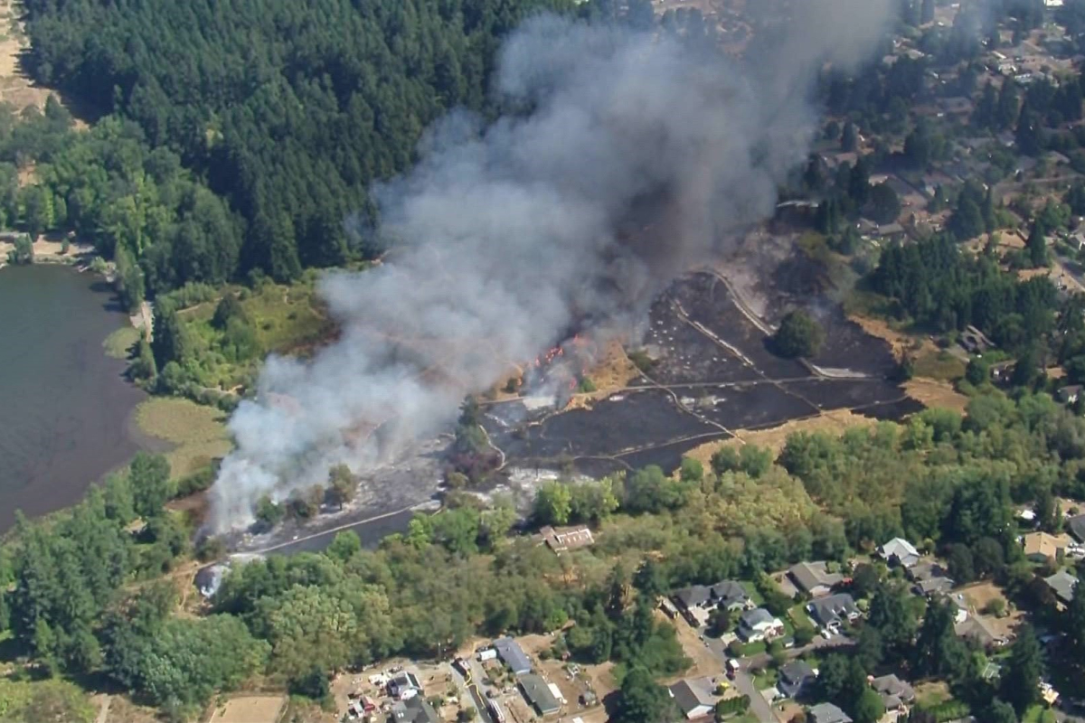 Lakewood Fort Steilacoom Park fire