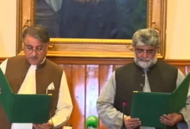 Ali Mardan Domki takes oath as interim CM of Balochistan  