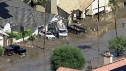 Tropical storm sets record rainfall totals in four US states Hilary
