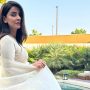 Saba Qamar Stuns in Pristine White Saree